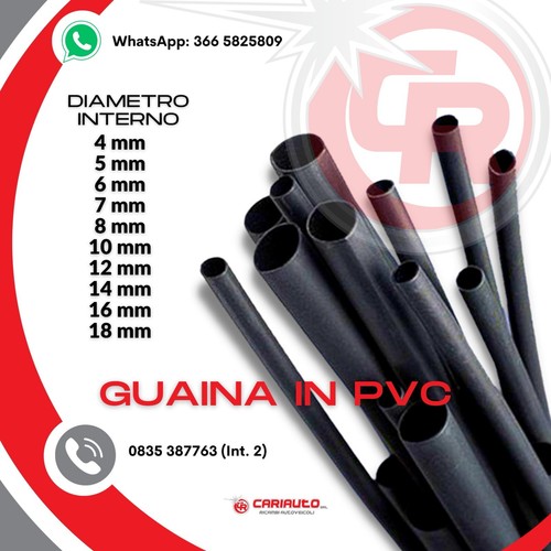 Guaina protettiva nera pvc - nera, in